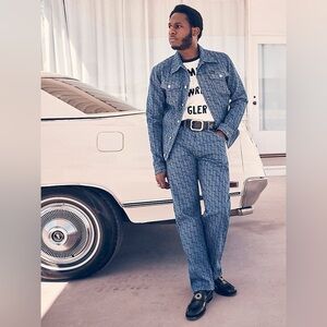 Leon Bridges x Wrangler Laser Denim suit